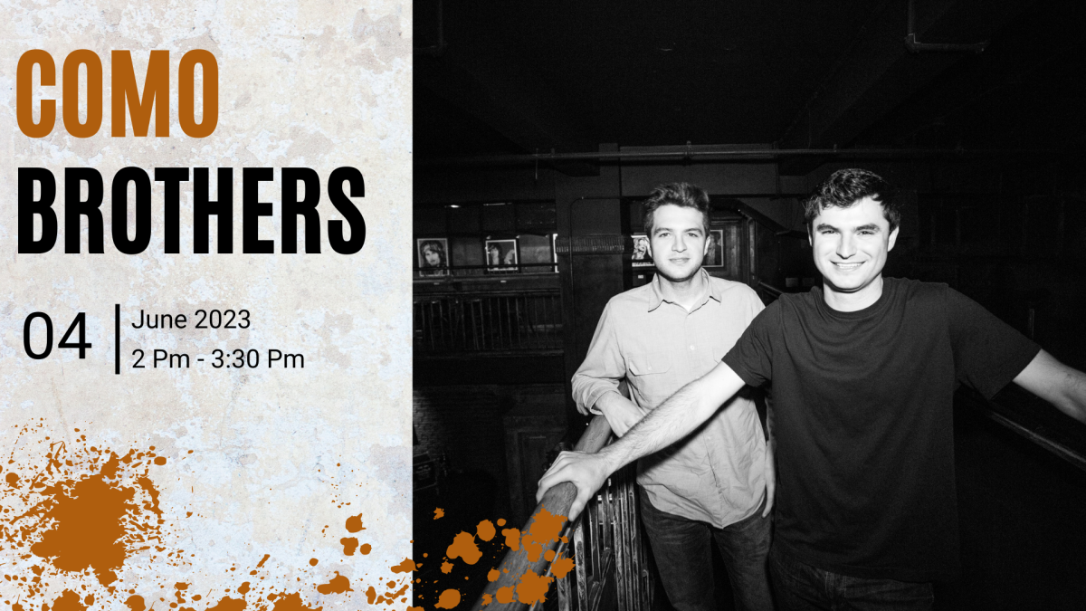 Black & White photo of Matt and Andrew Como