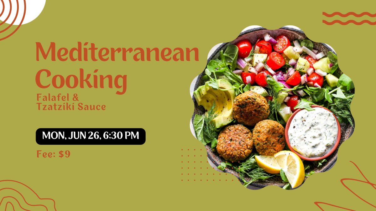 Falafel on a plate with lemon, salad and tzatziki sauce