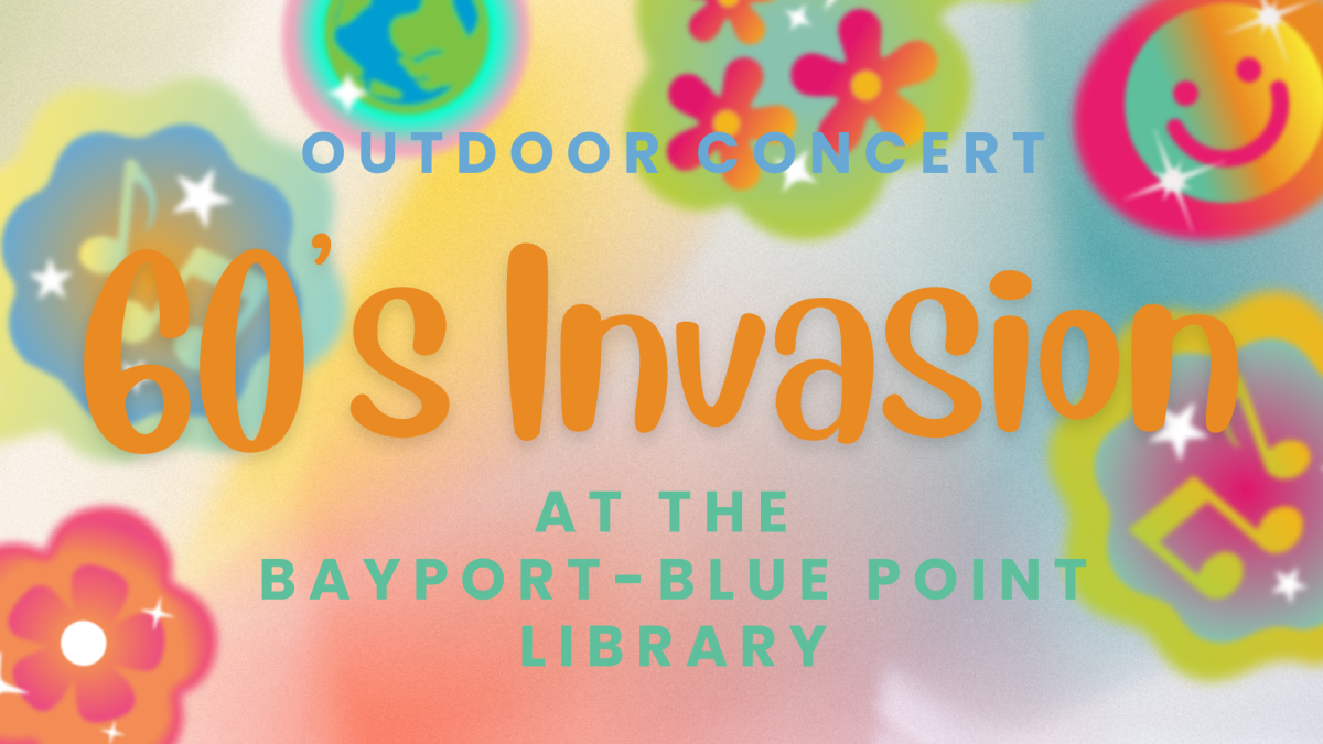 Various 60's related images (peace sing, smiley face, flowers).