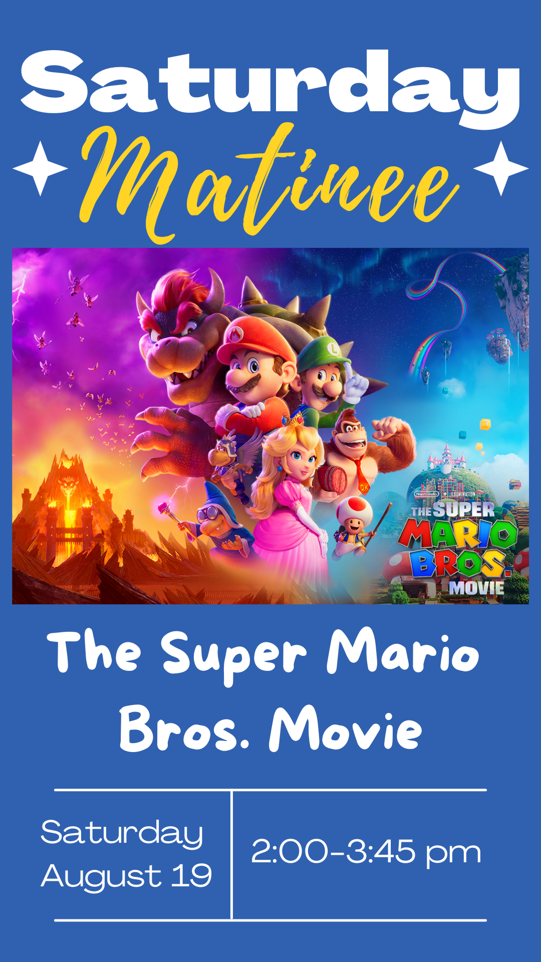 Program information with a picture from the movie