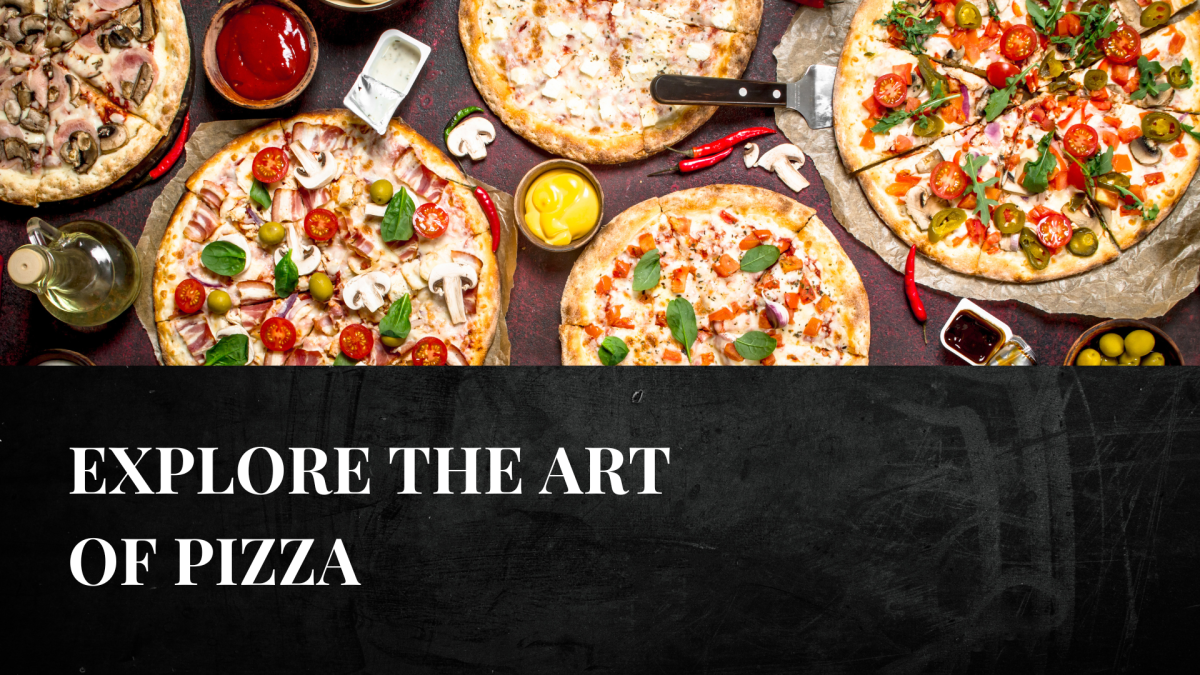 Photo of various different pizzas taken from above