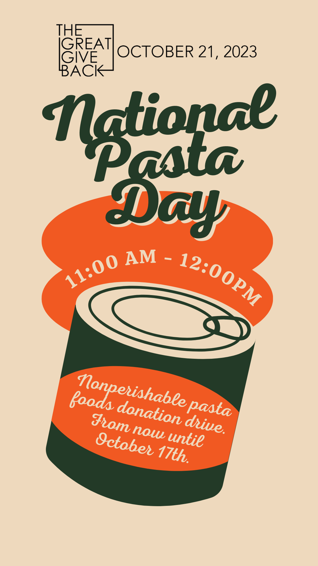 can of food and program details