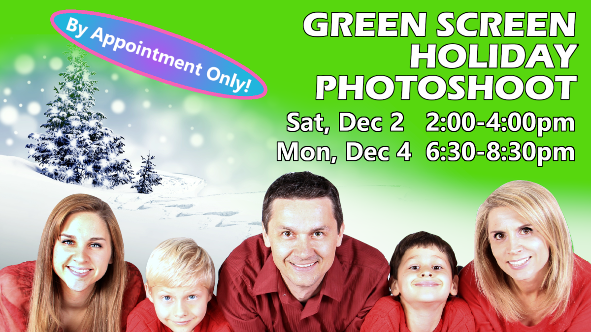 Holiday Green Screen photoshoot