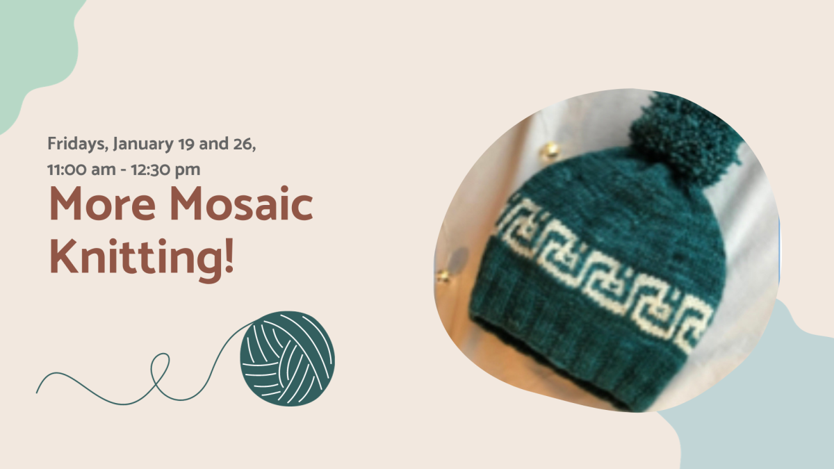 A knit, green winter hat.