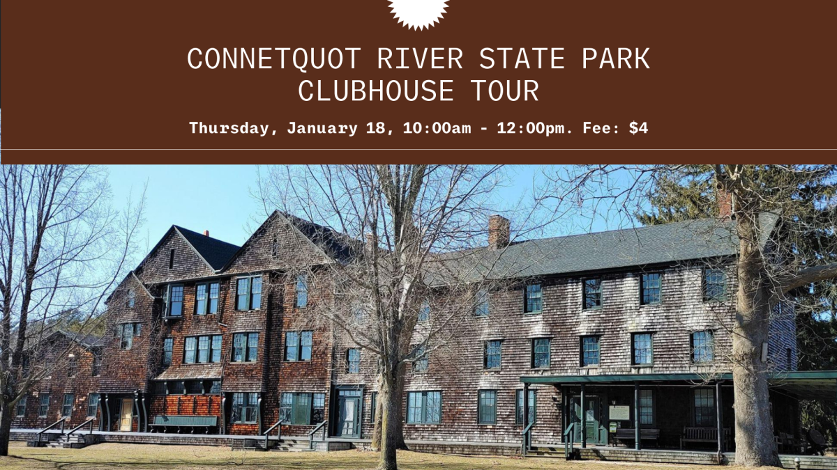 The Connetquot River State Park Preserve Clubhouse building.