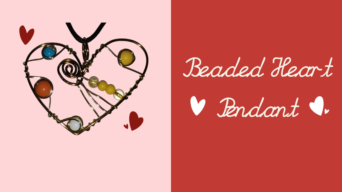 a sample of the beaded heart pendant