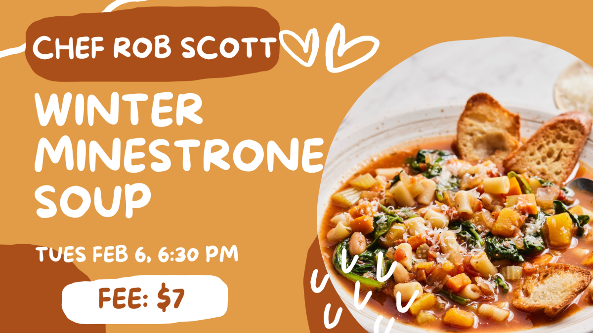 A bowl of minestrone soup