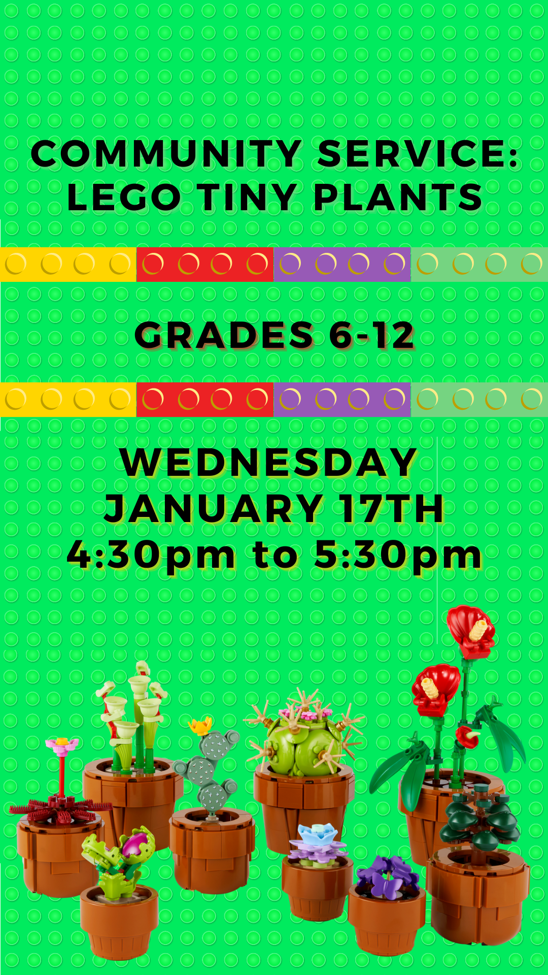 tiny lego plants and program details