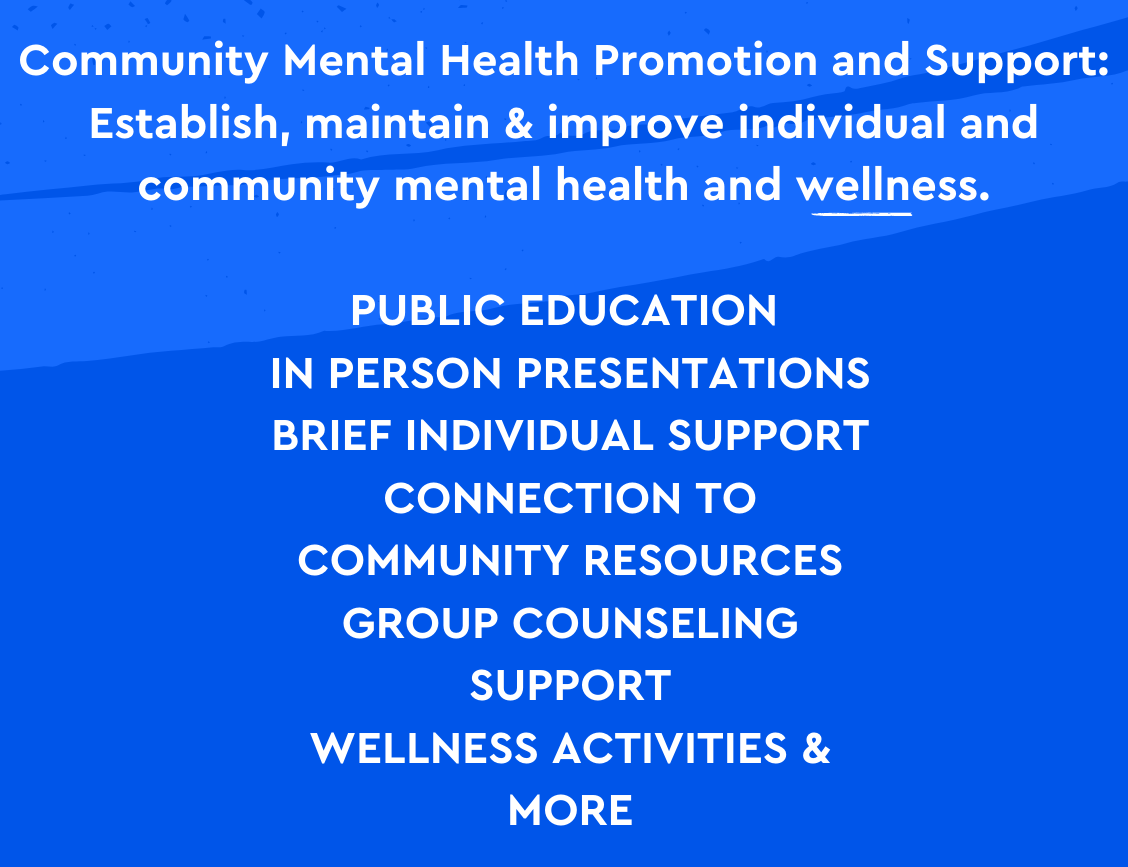 Graphic listing services that the C.O.M.H.P.S. Program offers.