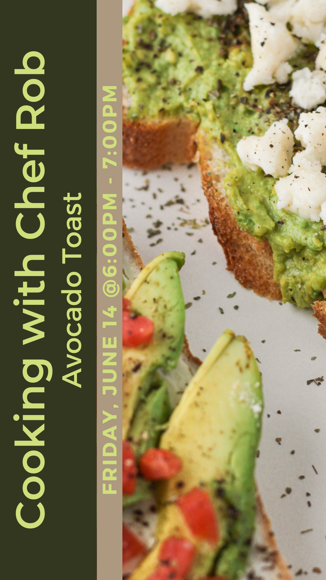 avocado toast with program details