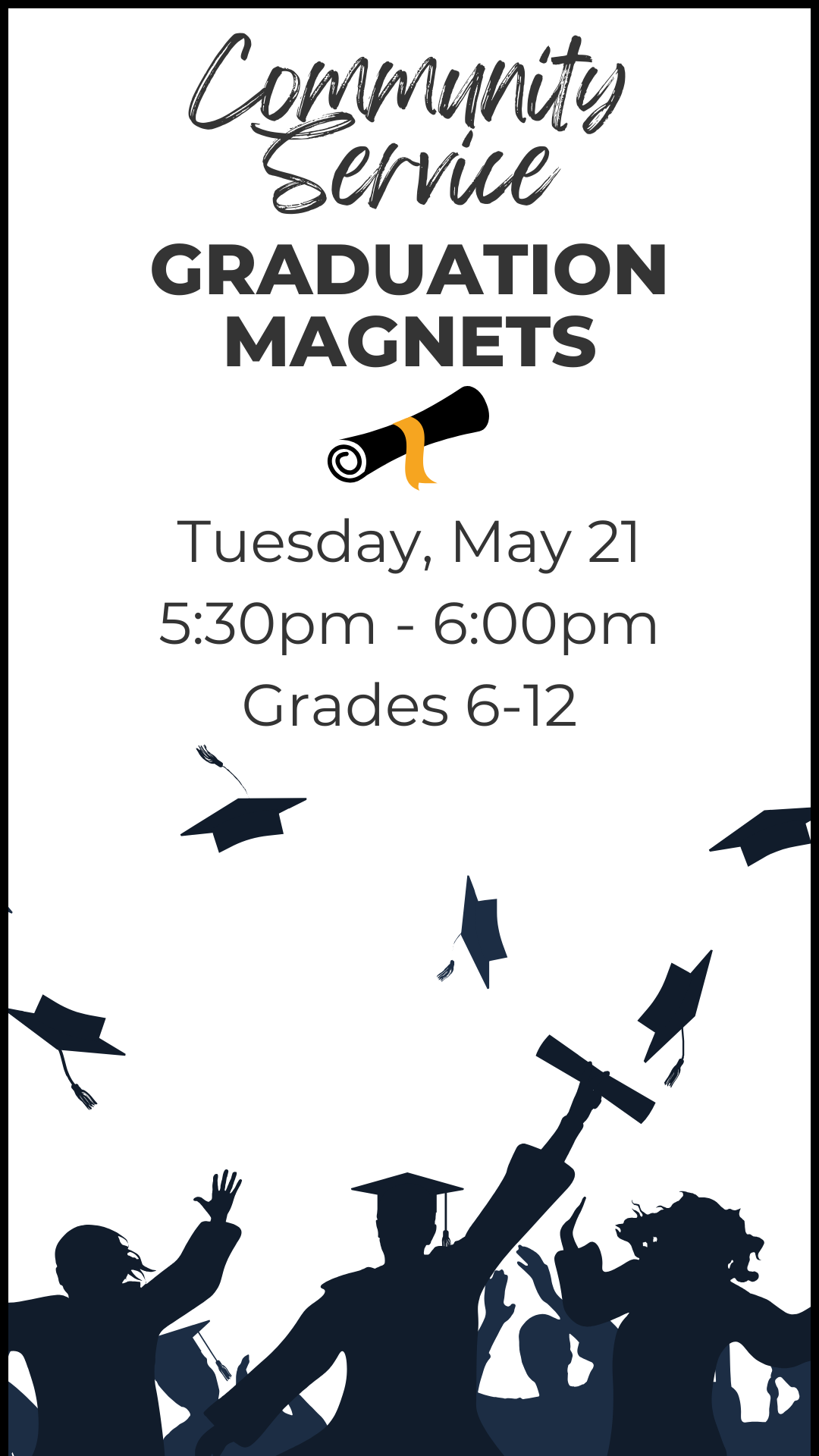 graduation silhouettes with program details