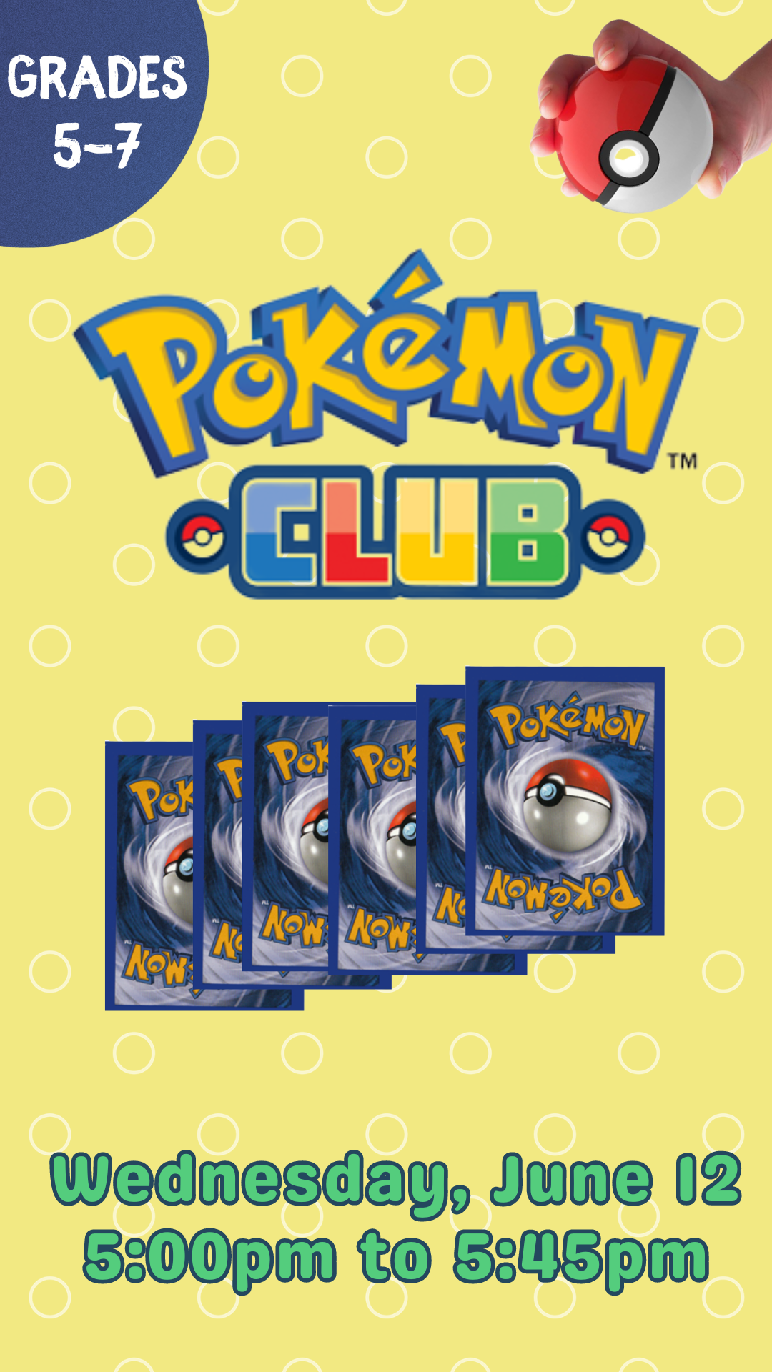 pokemon cards, pokemon logo and program details