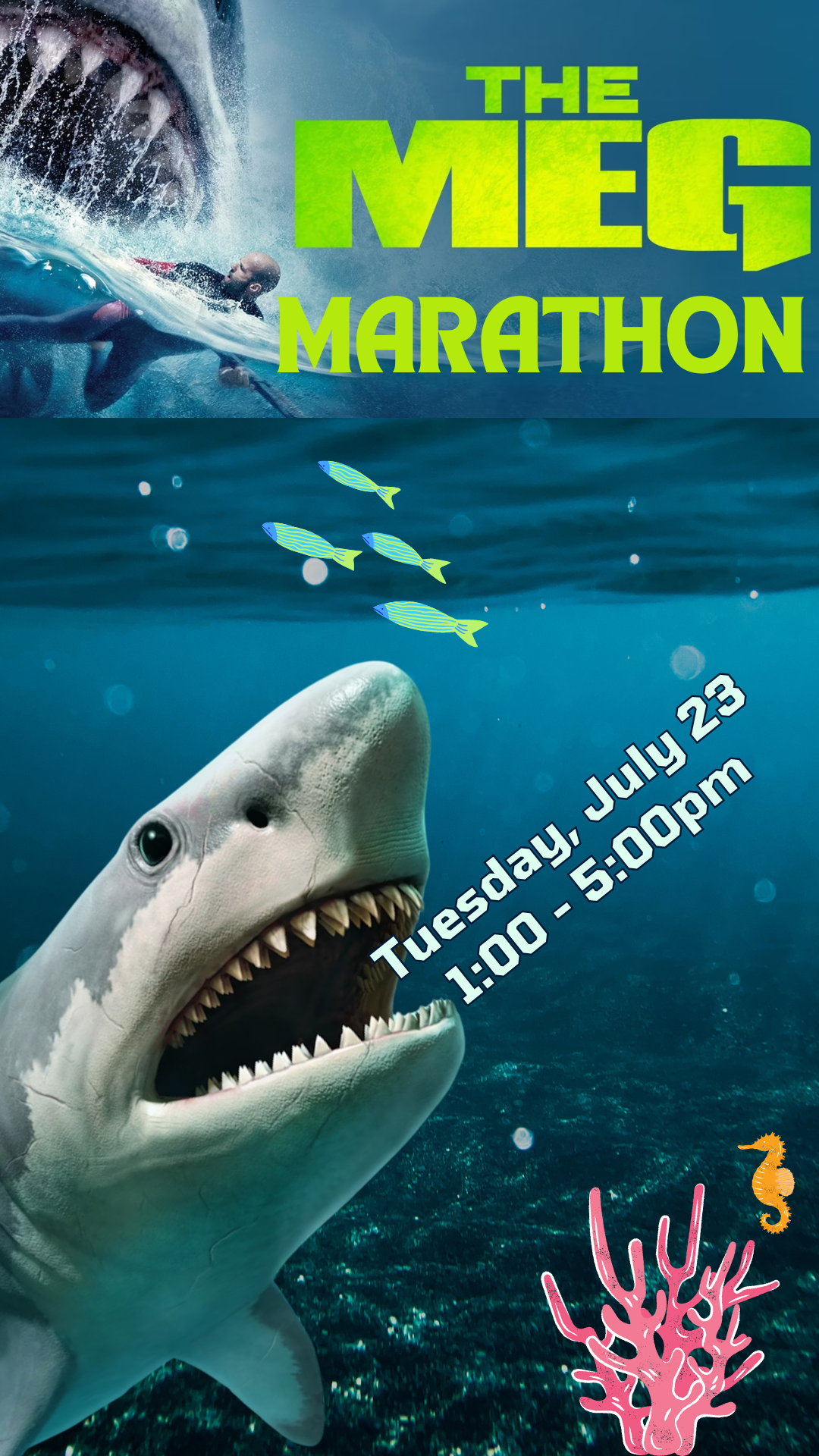 megalodon in ocean waters and program details