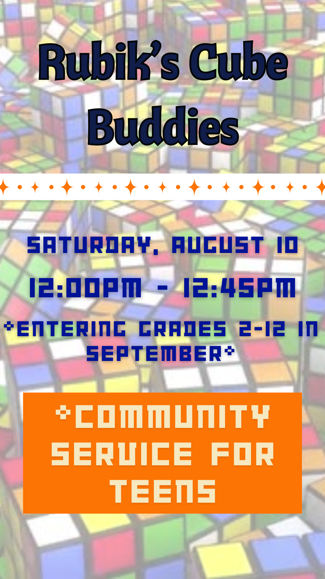 rubik's cube background and program details