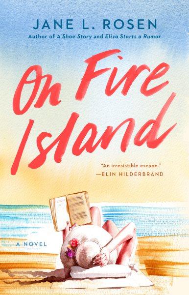 Book Cover with illustration of woman on the beach wearing a hat reading a book.