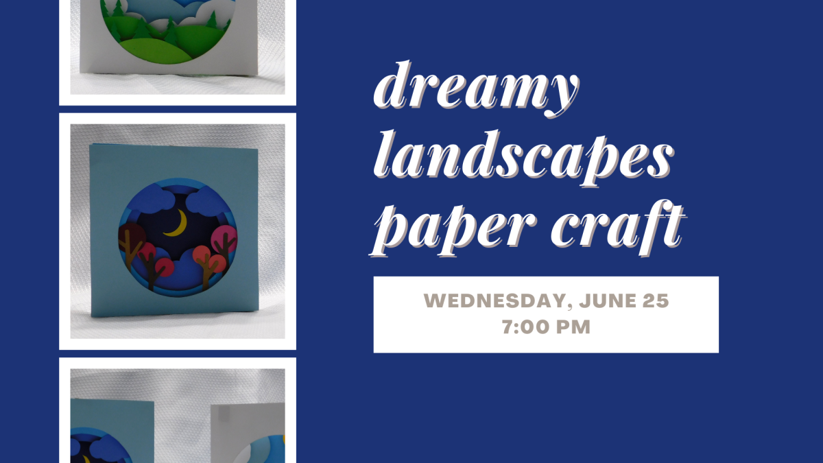 dreamy landscapes made with paper cutouts.