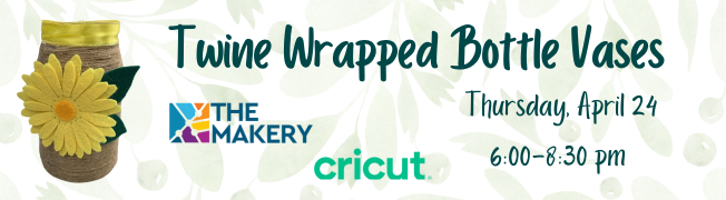 green writing Twine Wrapped Bottle Vases, picture of vase with felt flower