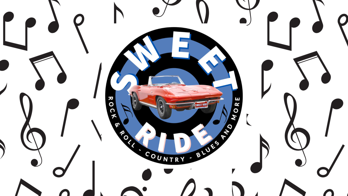 A Classic Car with musical notes around it.